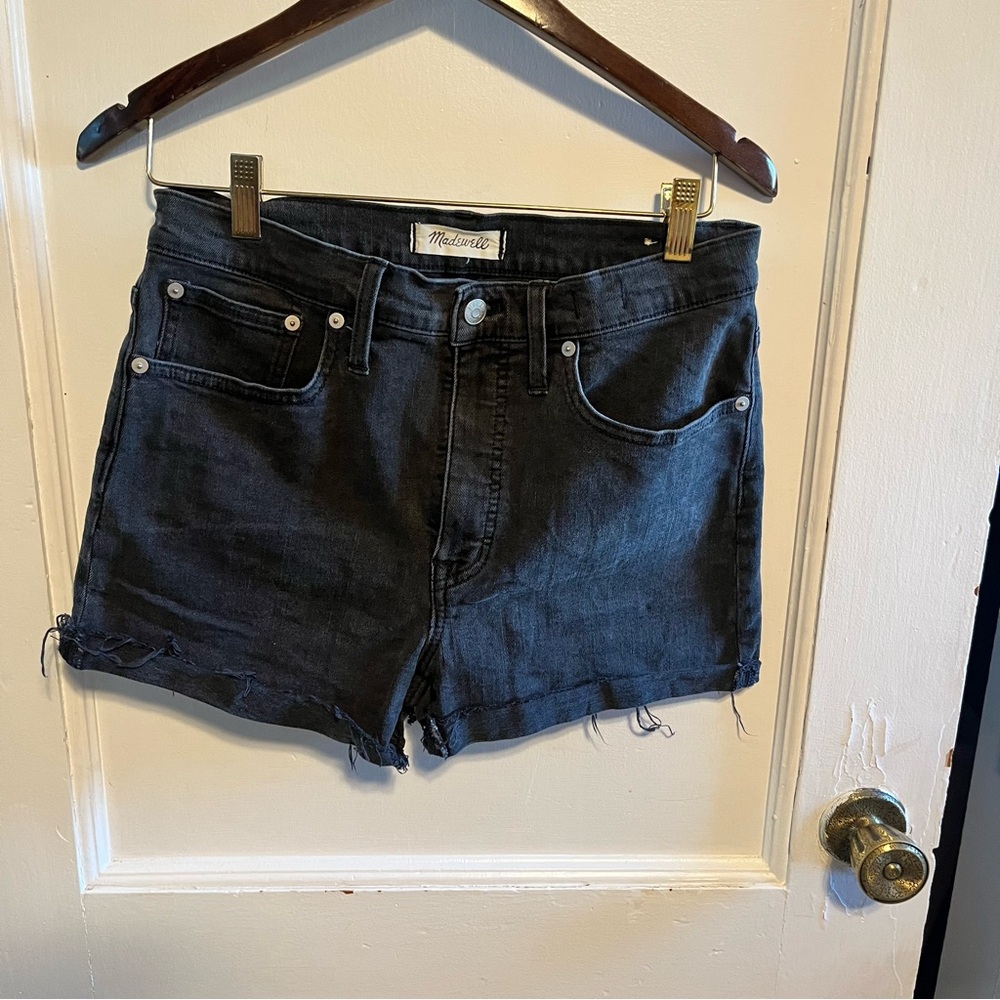 Madewell Black High-Waisted Jean Shorts